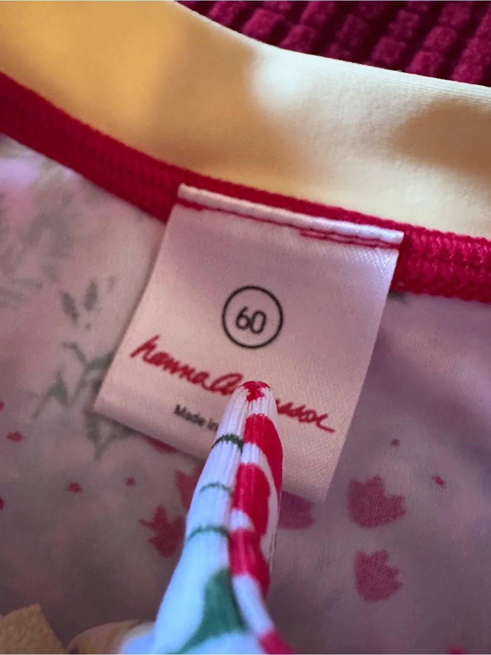 Hanna Andersson floral swim romper, vguc size 60